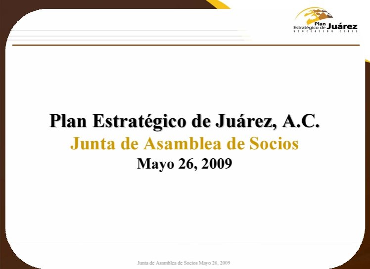 Informe Asamblea Mayo 2009