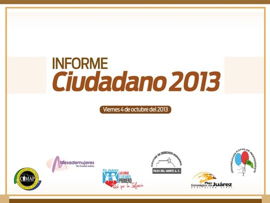 Rueda de prensa: Informe Ciudadano 2013