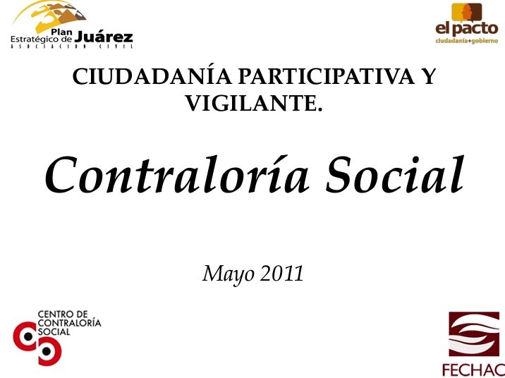 Presentación de Contraloría Social (2011)
