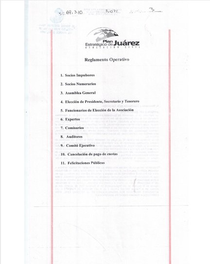 Reglamento Operativo de la Asociación