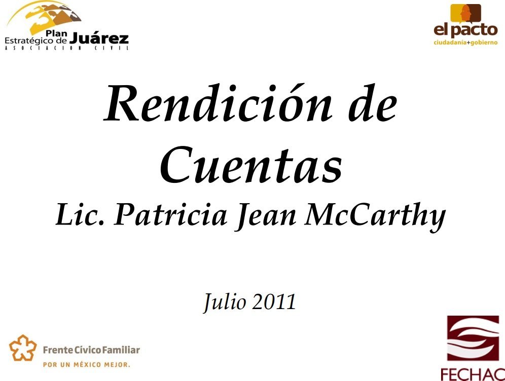 Es momento de rendir cuentas