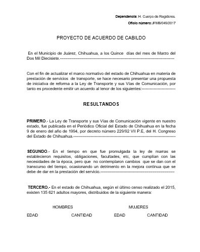 Janet Mendoza Ley de Transporte