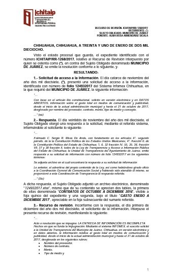 Resolución de ICHITAIP