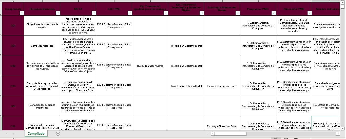 Metas Plan Municipal de Desarrollo