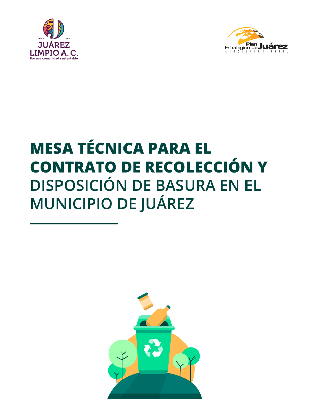 Recomendaciones: Mesa técnica para el contrato de recolección y disposición de basura en el municipio de Juárez