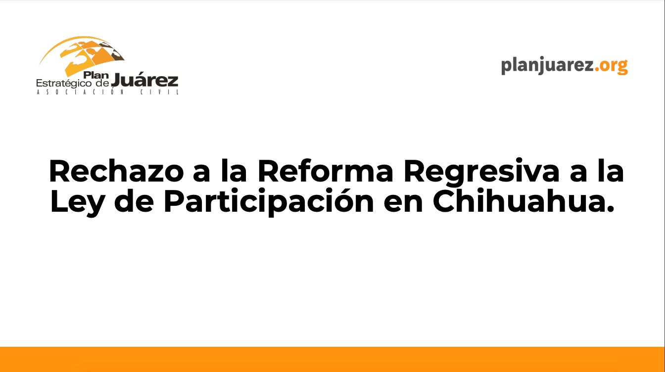Rueda de prensa: Rechazo a la Reforma Regresiva a la Ley de Participación en Chihuahua